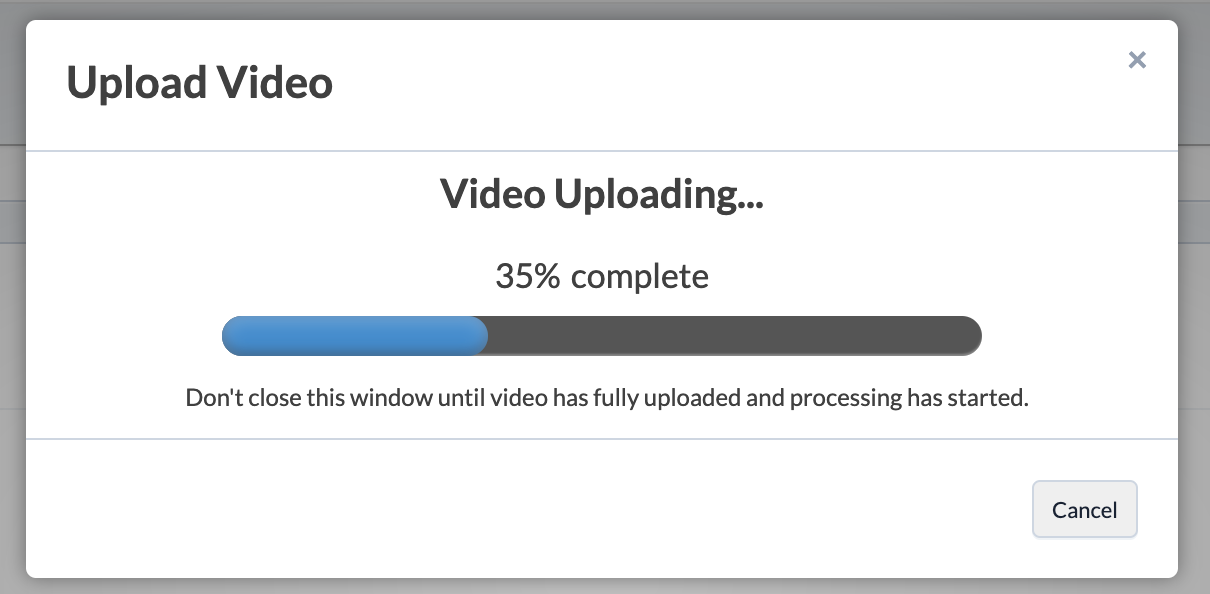Video Uploading